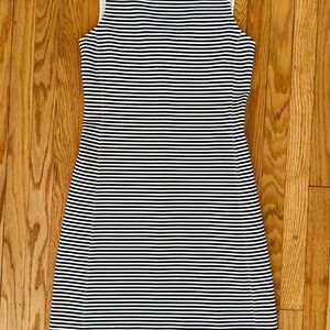 Theory Striped Blue and White Sleeveless Dress